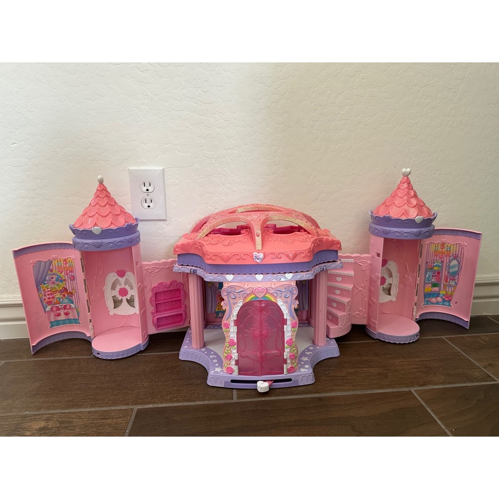 My Little Pony G3 Celebration Castle Playset‎ Pink Purple Glitter Hasbro 2003